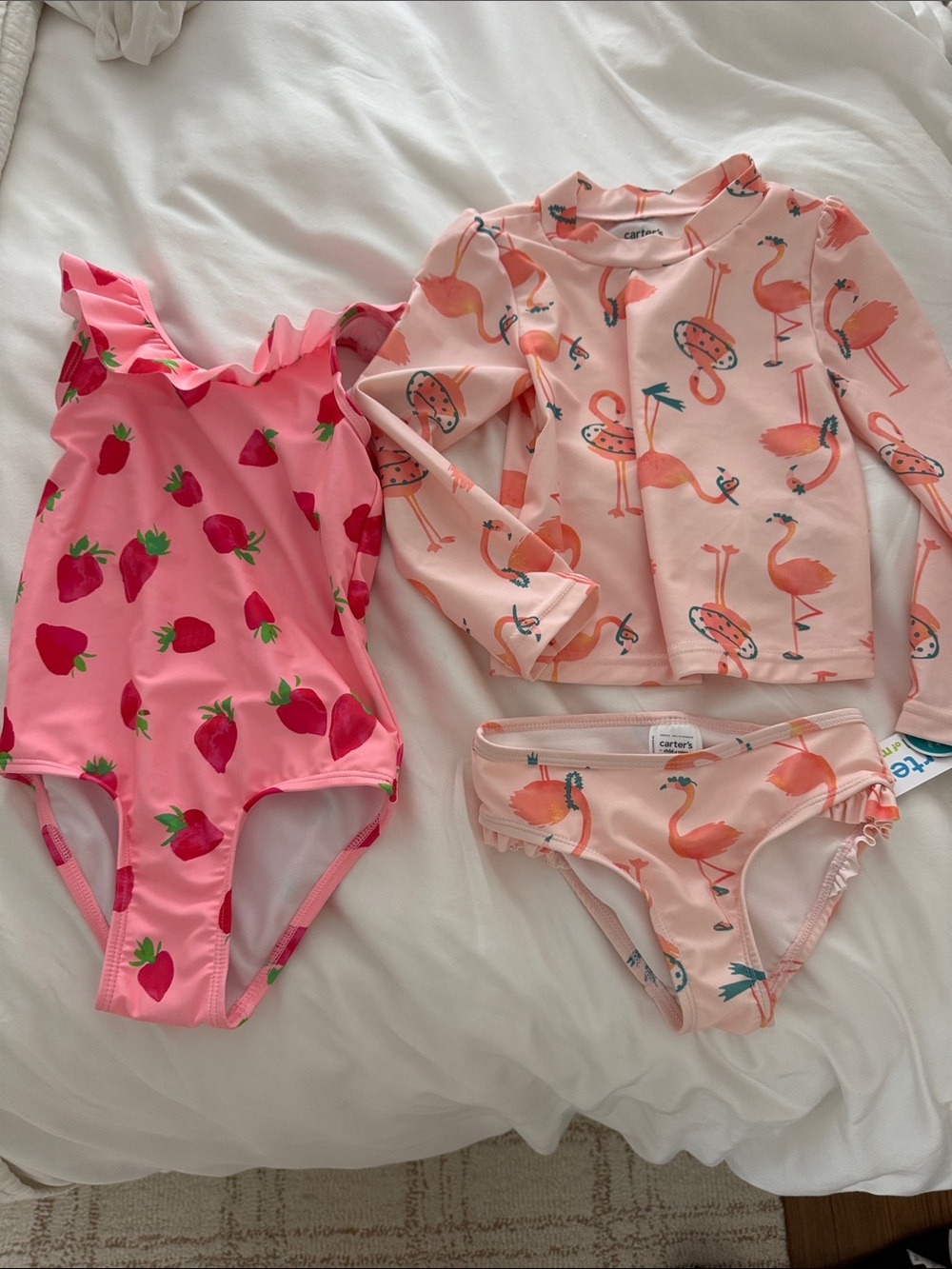 Carter's and Childrens Place Pink Girls' Swim Set - new with tags